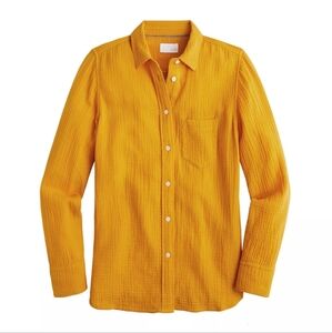 J Crew Double Gauze Button Down Shirt Size 20 Classic Fit